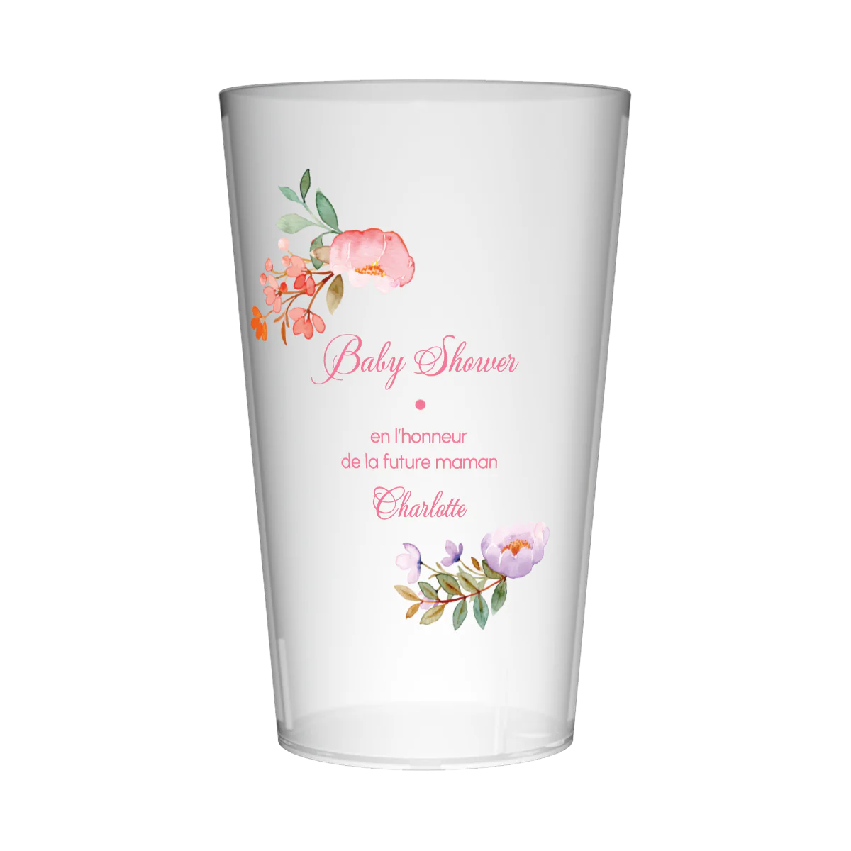 Gobelet personnalisé Baby Shower Rose