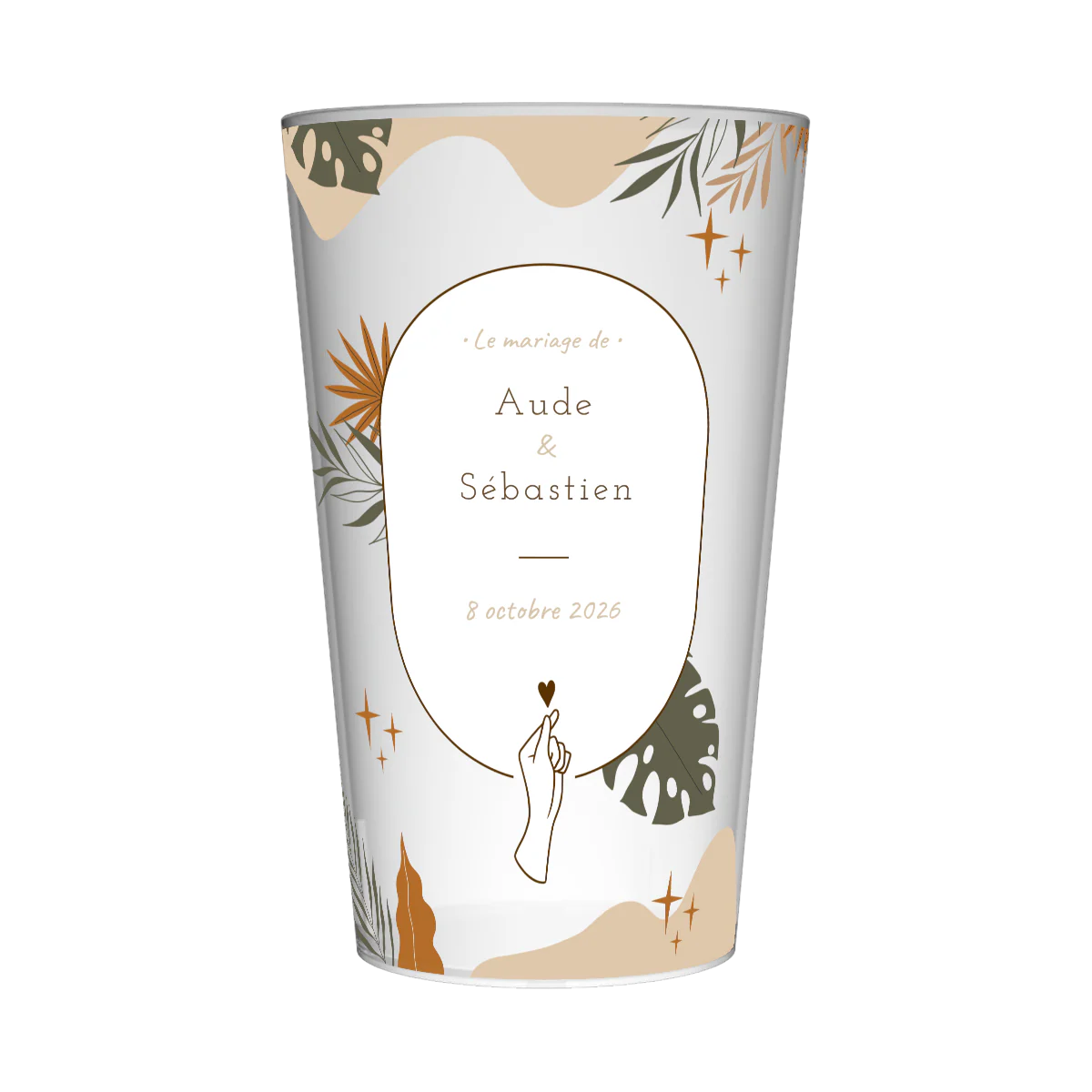 Gobelet personnalisé Mariage Automnal