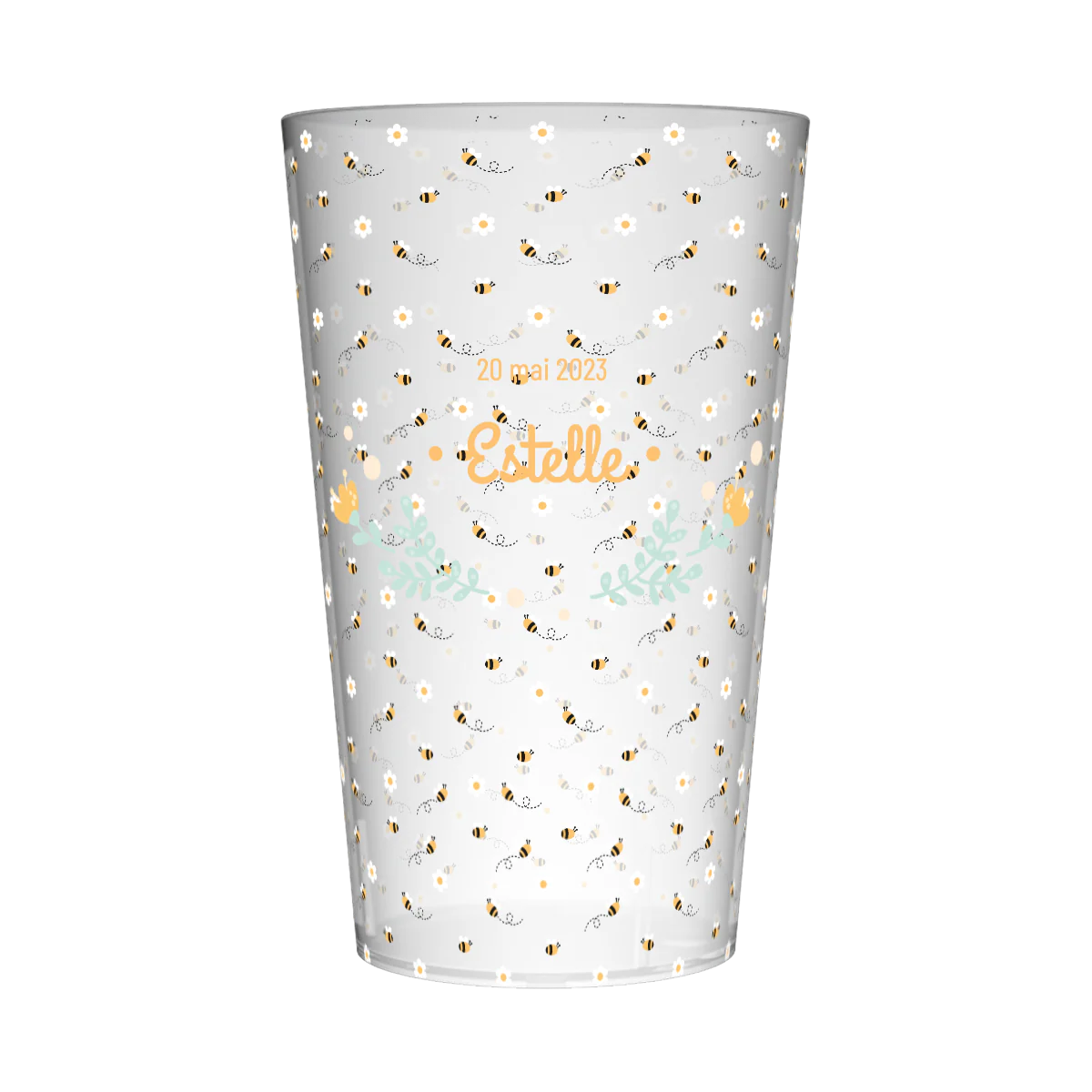 Gobelet personnalisé Naissance Abeille