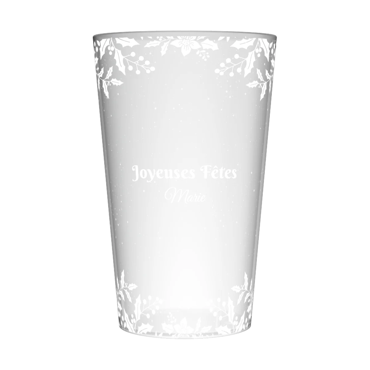Gobelet personnalisé Noël Blanc