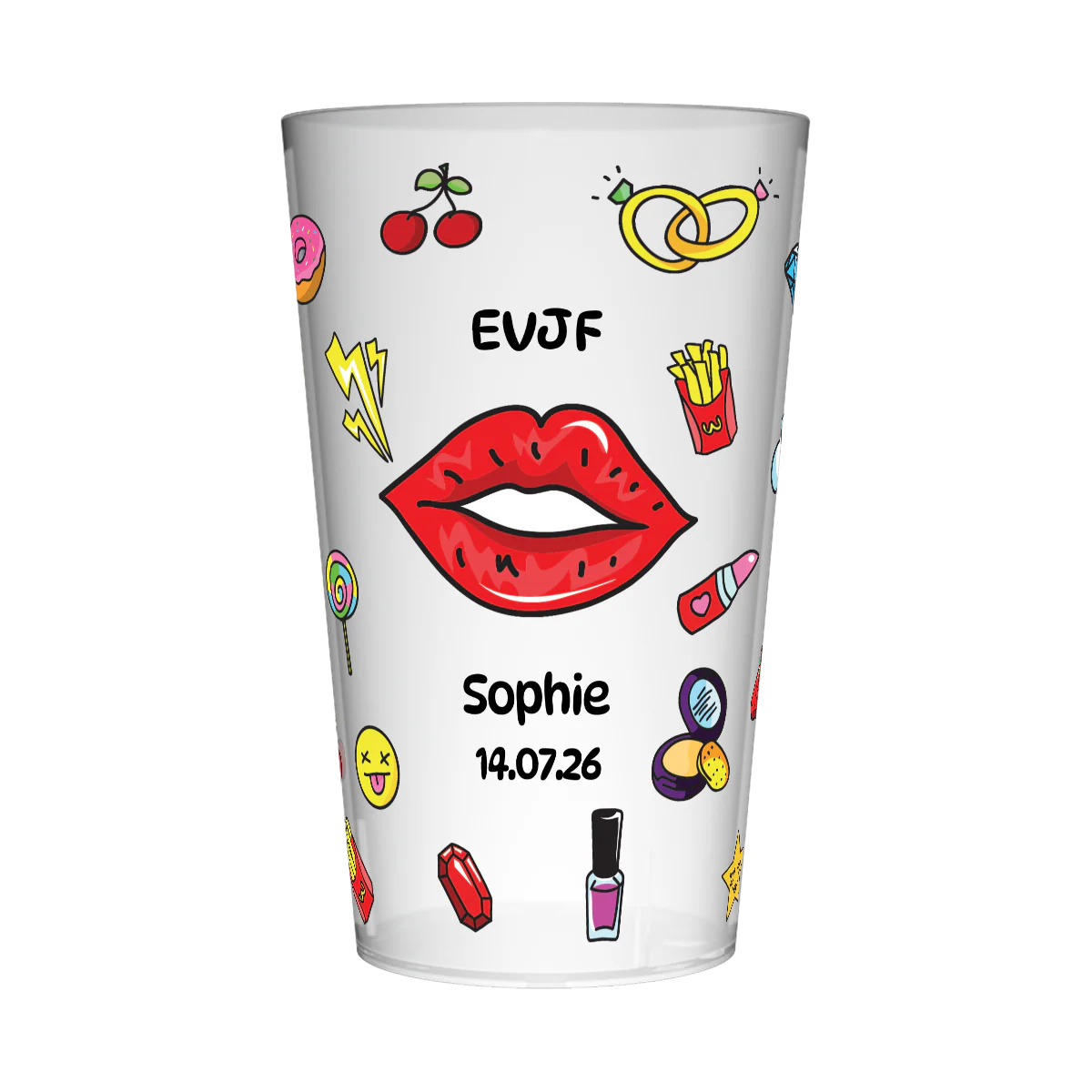 Gobelet personnalisé pour EVJF Emoticônes